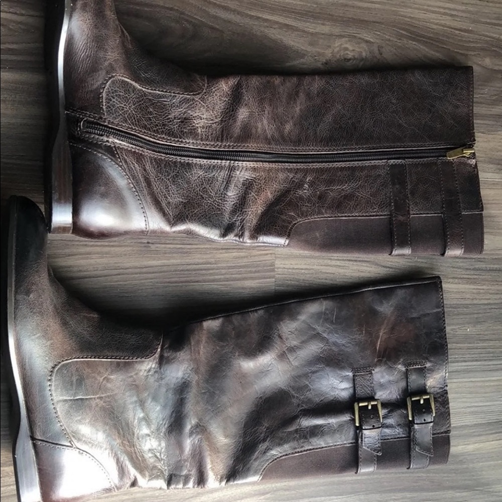 Enzo angliolini brown leather boots 6M